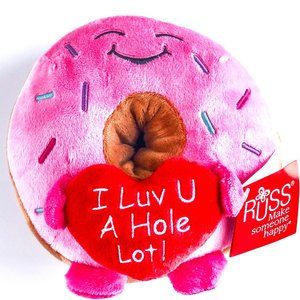 Russ Donut Plush “I Luv U A Hole Lot!” Valentines